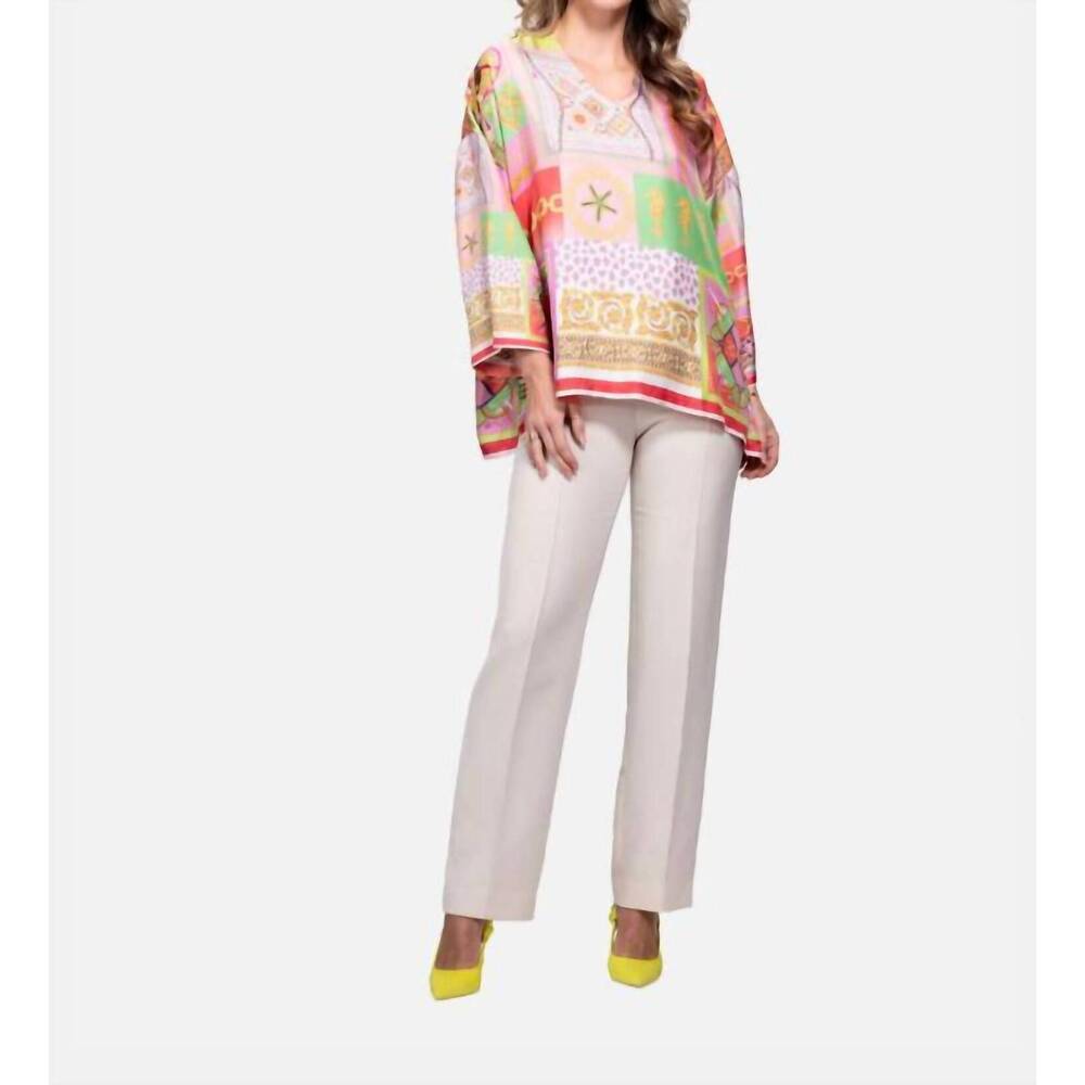 NEW MUCHO GUSTO seahorse blouse in multi